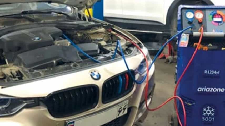 شارژ گاز کولر سبک و سنگین توسط باطری سازی محسن